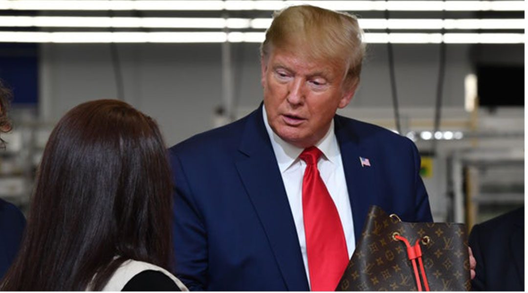 President Trump inaugurates Louis Vuitton factory in the US.