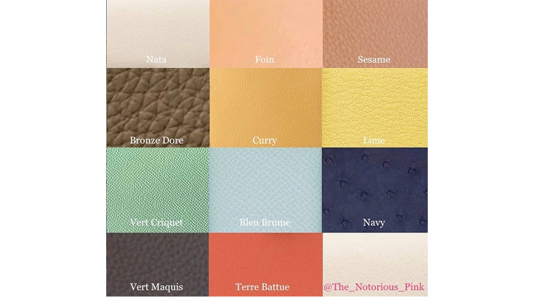 Hermès bag colours