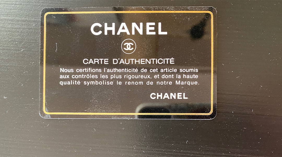 Chanel Authentication Card