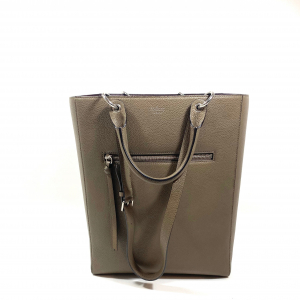 MULBERRY TOP HANDLE BUCKET STYLE SHOULDER  TOTE IN TAUPE GRAINED LEATHER